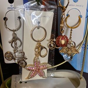 Nicole Gold Accent Bag charms/key holders